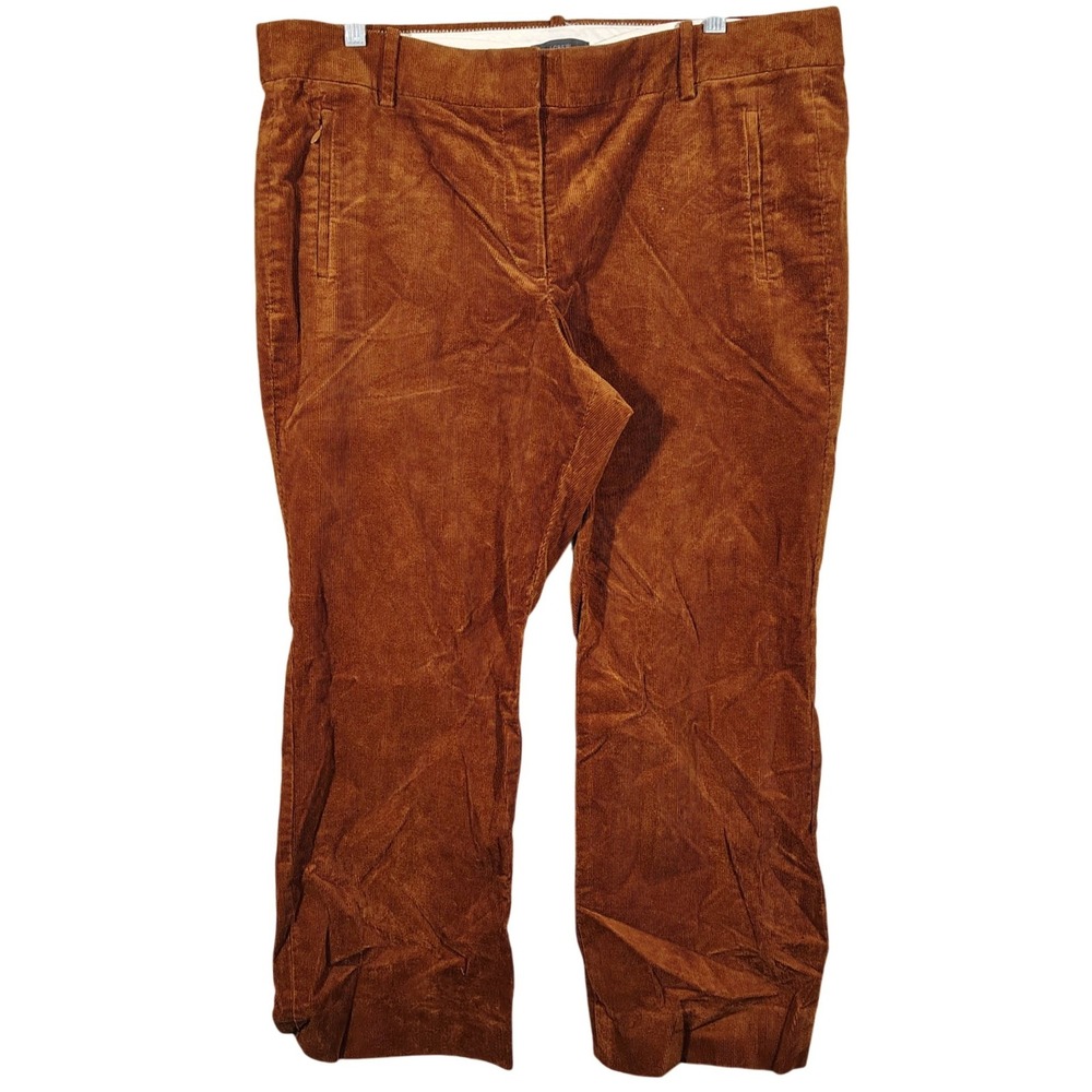 J.Crew Pants Brown Corduroy Straight Leg Dark Academia Womens 16